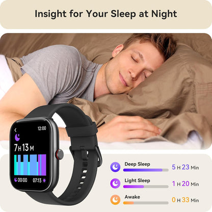 Smart Watch for Women & Men – Bluetooth Calling Smartwatch for iPhone & Android, Built-in Alexa, 1.91" HD Display, 105+ Sport Modes, IP68 Waterproof, Sleep, Heart Rate, SpO2 & Stress Tracking