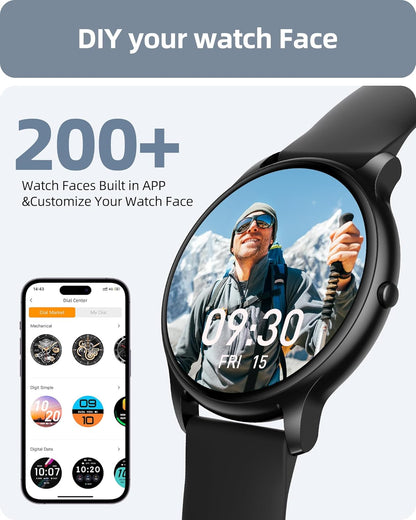 Parsonver Parsonver Smartwatch – Answer & Make Calls, IP68 Waterproof Fitness Tracker with Heart Rate & Sleep Monitoring