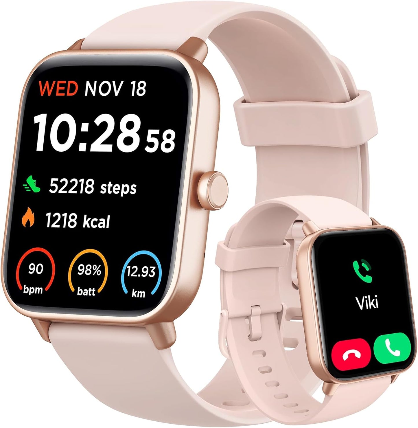 Women's Smartwatch for Android & iPhone – Bluetooth Calls, Heart Rate, SpO2 & Sleep Monitor with 100+ Sports Modes