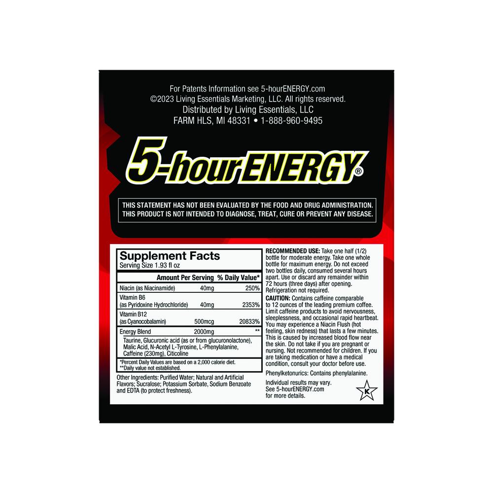 5-hour ENERGY® Advanced Extra Strength Berry Energy Shot — 4 Pack, Rapid Energy & Performance Support