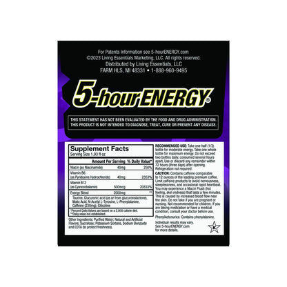 5-hour ENERGY® Advanced Extra Strength Energy Shot — Grape Flavor, 4 Pack, Rapid Energy Support