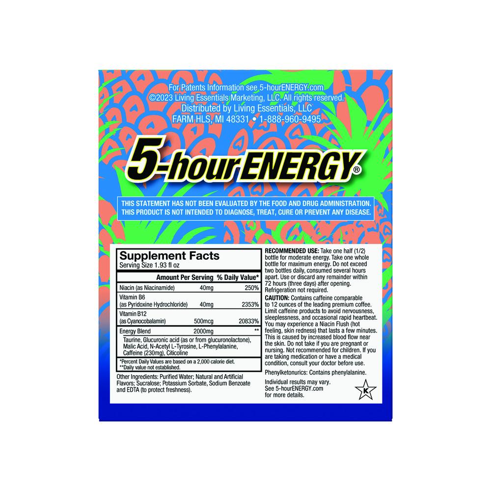5-hour ENERGY® Extra Strength Energy Shot — Tropical Burst, 4 Count, Fast Energy & Focus Boost