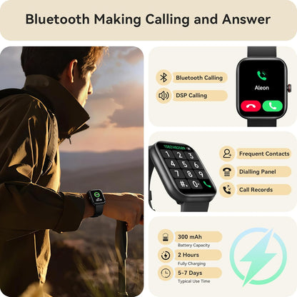 Smart Watch for Women & Men – Bluetooth Calling Smartwatch for iPhone & Android, Built-in Alexa, 1.91" HD Display, 105+ Sport Modes, IP68 Waterproof, Sleep, Heart Rate, SpO2 & Stress Tracking