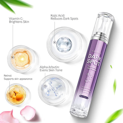 HANYWIL HANYWIL Dark Spot Remover for Face & Body – Brightening Serum with Roller Applicator for Age Spots, Sun Spots, Freckles & Uneven Skin Tone, Skincare Treatment Formula