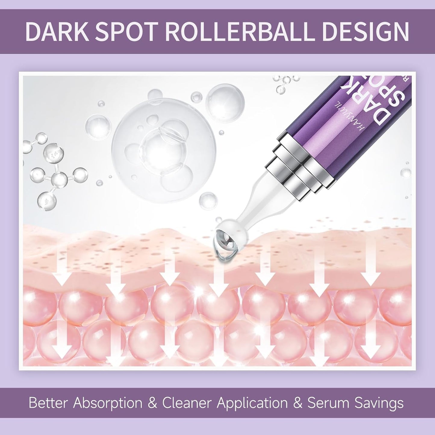HANYWIL HANYWIL Dark Spot Remover for Face & Body – Brightening Serum with Roller Applicator for Age Spots, Sun Spots, Freckles & Uneven Skin Tone, Skincare Treatment Formula