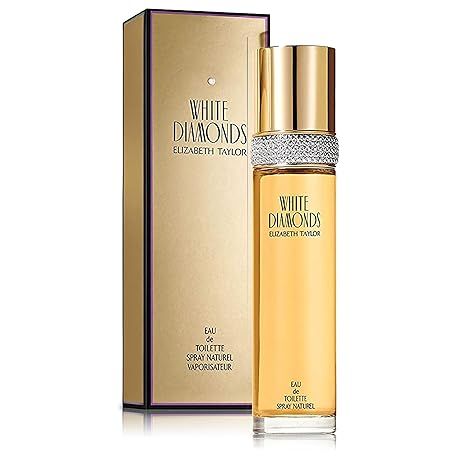 Elizabeth Taylor Elizabeth Taylor White Diamonds Women's Perfume – Eau de Toilette EDT Spray, Elegant Long-Lasting Floral Scent for Her, 3.3 fl oz
