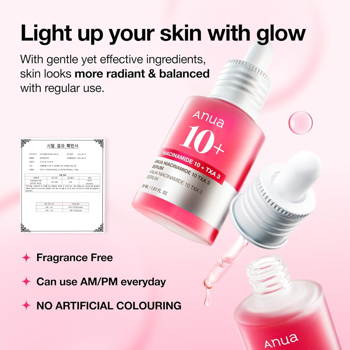Anua Anua Niacinamide 10% + TXA 4% Serum – Korean Skincare Dark Spot Treatment with Hyaluronic Acid & Tranexamic Acid, Lightweight Hydrating Facial Serum for Bright, Even-Toned Glass Skin, 1.01 fl oz (30 mL)