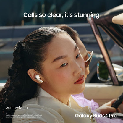 Samsung Samsung Galaxy Buds 4 Pro (2026) AI True Wireless Earbuds – Hi-Res Audio, 2-Way Speakers, ANC 2.0, Live Translation, Optimized Comfort, IP57 Water & Dust Resistance, Bluetooth Earbuds, Black, US Version with 2-Year Warranty