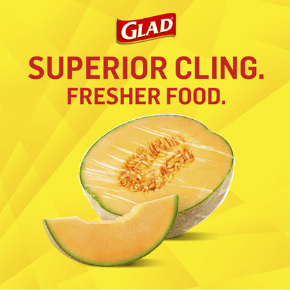 "Glad® Cling 'N Seal™ Clear Food Wrap - 400 sq. ft. Roll for Ultimate Freshness and Protection"