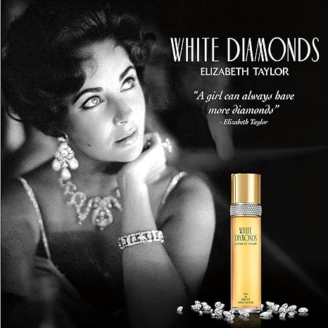 Elizabeth Taylor Elizabeth Taylor White Diamonds Women's Perfume – Eau de Toilette EDT Spray, Elegant Long-Lasting Floral Scent for Her, 3.3 fl oz