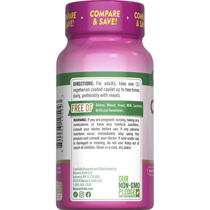 Nature’s Truth® Calcium 600 mg with Vitamin D3 Caplets — 60 Count, Daily Bone Health Support