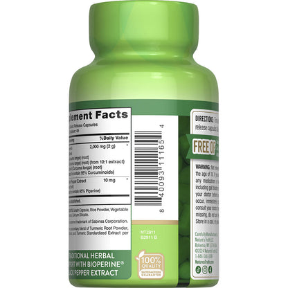Nature’s Truth Turmeric Complex Capsules — 2000 mg, 90 Count, Antioxidant & Joint Support
