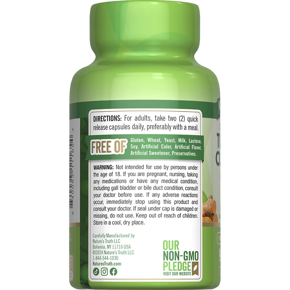 Nature’s Truth Turmeric Complex Capsules — 2000 mg, 90 Count, Antioxidant & Joint Support