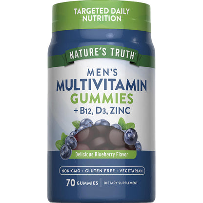Nature's Truth® Men's Multivitamin Gummies — 70 Count, Daily Energy, Immune & Health Support
