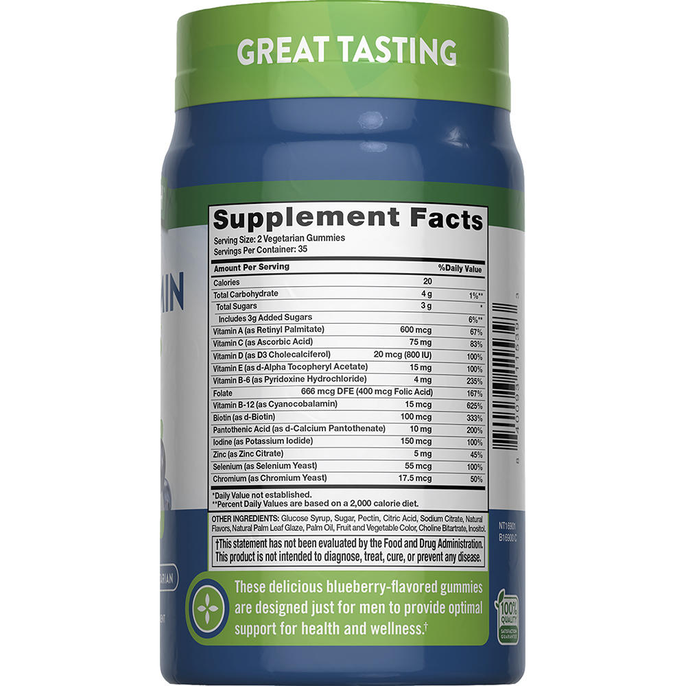 Nature's Truth® Men's Multivitamin Gummies — 70 Count, Daily Energy, Immune & Health Support