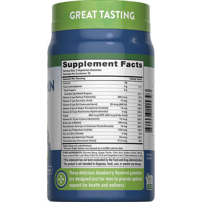 Nature's Truth® Men's Multivitamin Gummies — 70 Count, Daily Energy, Immune & Health Support