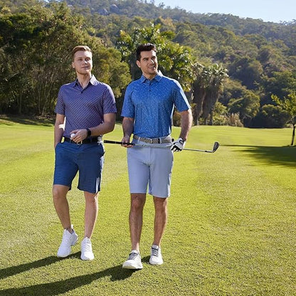 Men's Performance Golf Shirt – Breathable Dry-Fit Polo with Moisture-Wicking Fabric & Printed Design