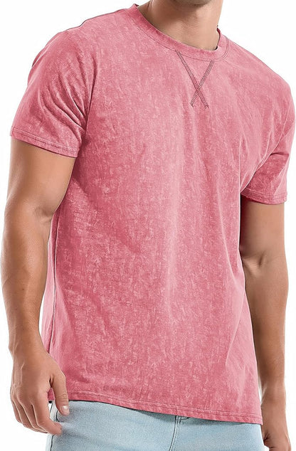 KLIEGOU KLIEGOU Men's T-Shirt – Premium Cotton Crew Neck Casual Tee, Soft Breathable Short Sleeve Shirt for Daily Wear, Available in Sizes S–4XL
