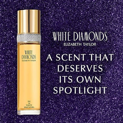 Elizabeth Taylor Elizabeth Taylor White Diamonds Women's Perfume – Eau de Toilette EDT Spray, Elegant Long-Lasting Floral Scent for Her, 3.3 fl oz