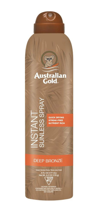 Australian Gold® Instant Sunless Tanning Spray — 6 oz, Quick-Dry Bronze Glow