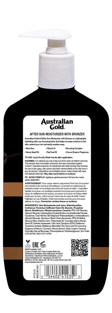 Australian Gold® After Sun Moisturizer Lotion with Bronzer — 16 oz, Tan Enhancing Hydration