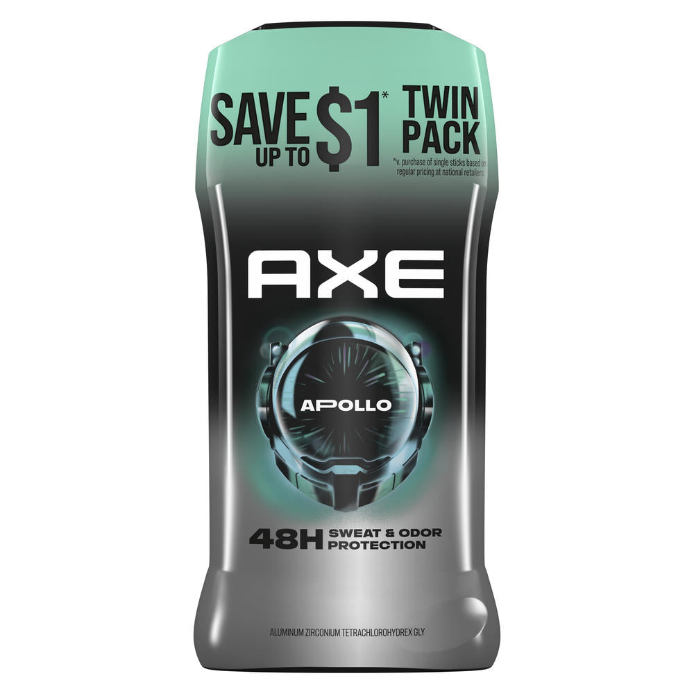 AXE® Apollo Antiperspirant & Deodorant — 2 Pack, Long-Lasting Sweat & Odor Protection