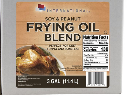 International® Soy & Peanut Frying Oil Blend — 3 Gallon, High-Performance Cooking Oil