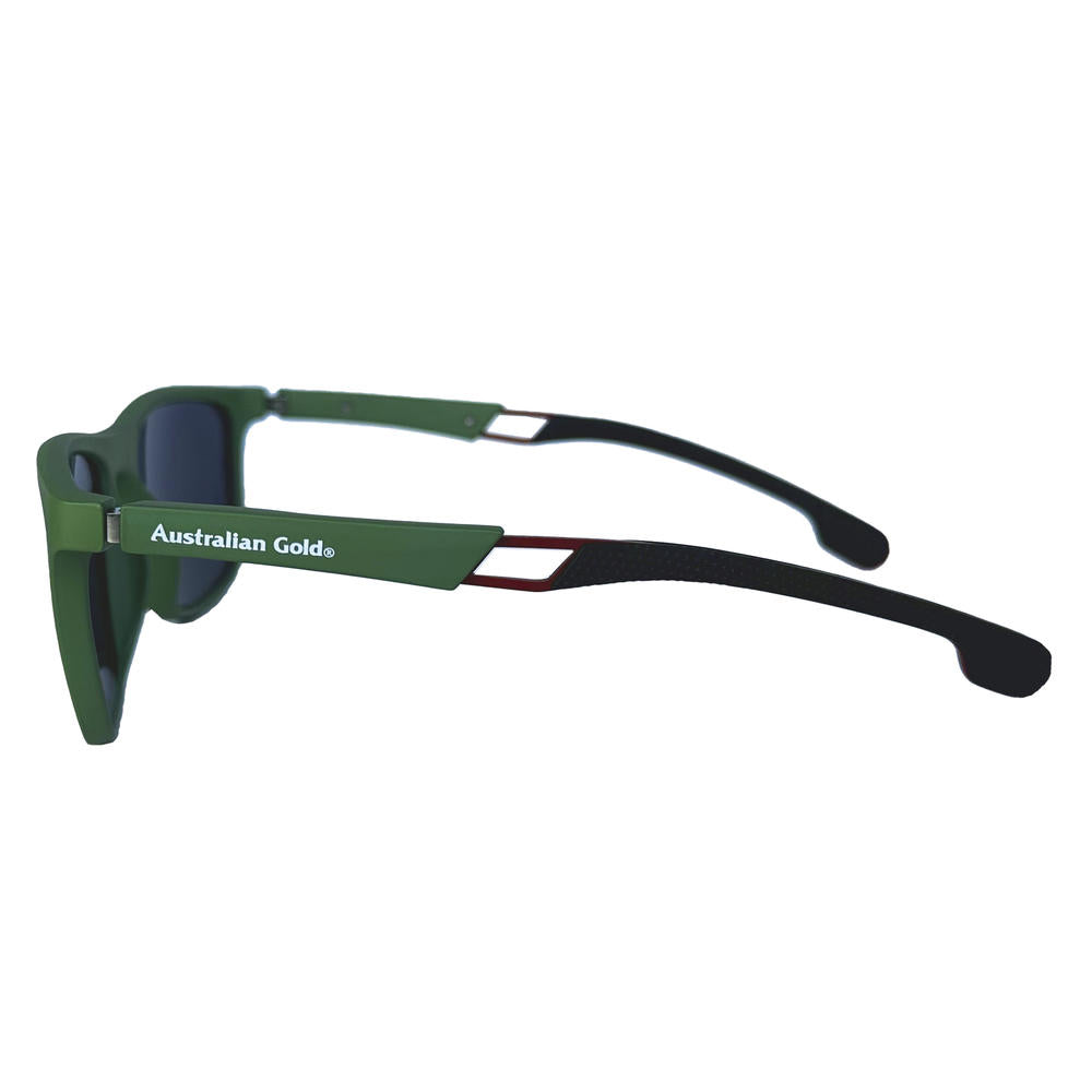 Australian Gold® Everest Matte Fern Green Wayfarer Sunglasses — Classic Stylish Fit