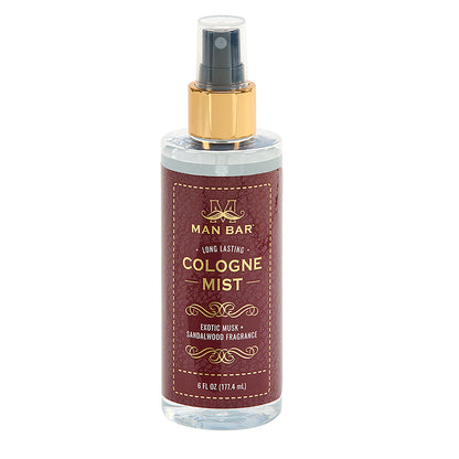 Man Bar® Exotic Musk + Sandalwood Cologne Mist — 6 oz, Long-Lasting Masculine Fragrance Spray