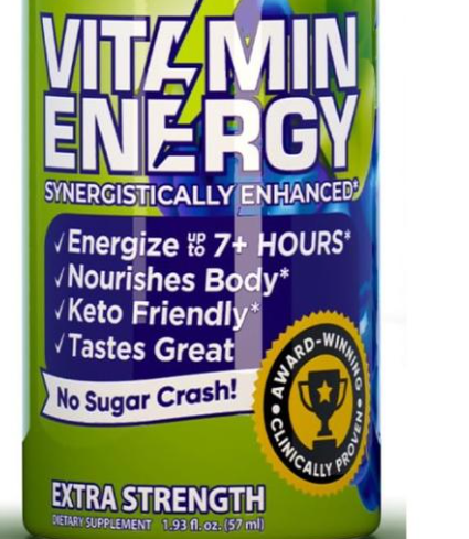 Vitamin Energy Focus+ Blue Raspberry Energy Shot — Extra Strength, Energy, Focus & Performance Boost