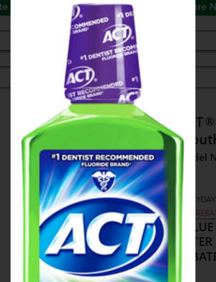 ACT® Total Care Anticavity Fluoride Mouthwash — Fresh Mint, 33.8 oz, Strengthens Enamel & Fights Cavities