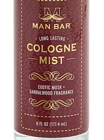 Man Bar® Exotic Musk + Sandalwood Cologne Mist — 6 oz, Long-Lasting Masculine Fragrance Spray