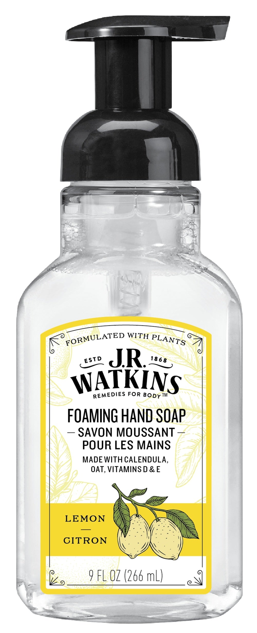 J.R. Watkins™ Foaming Hand Soap with Lemon Scent — 9 oz, Gentle & Refreshing