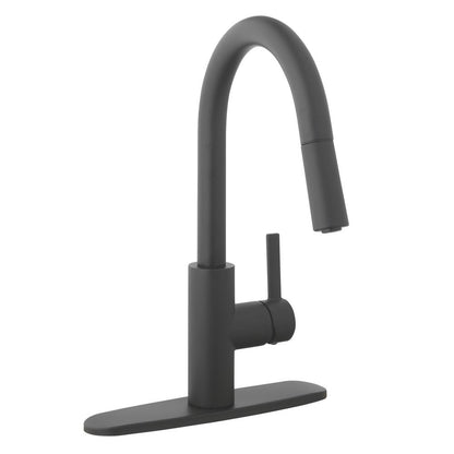 Tuscany® Taymor Matte Black Pull-Down Kitchen Faucet — High Arc, Single Handle, Modern Design