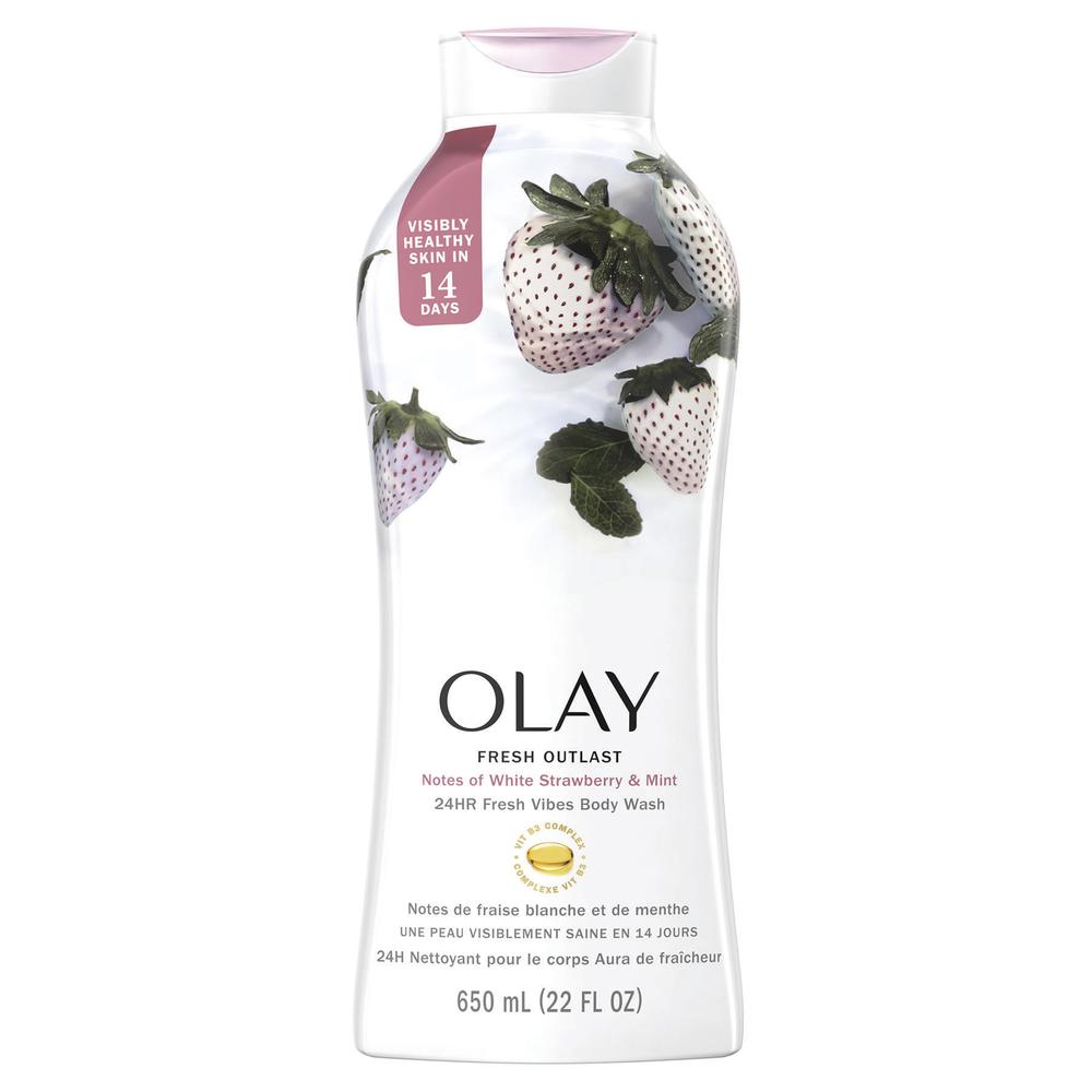 Olay Fresh Outlast White Body Wash 22 oz - Freshness and Mint Fragrance, Hydrating Formula