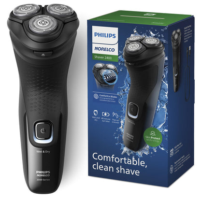 Philips Norelco™ Series 2400 Wet & Dry Electric Shaver — Rechargeable Rotary Razor for Men