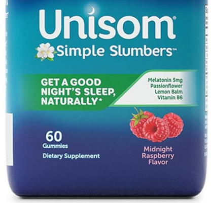 Unisom® Simple Slumbers™ Gummies — 60 Count, Delicious Midnight Raspberry Sleep Support