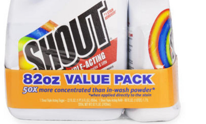 Shout® Triple-Acting Laundry Stain Remover — Powerful Cleaning Formula, 82 oz