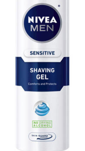 NIVEA® Men Sensitive Shaving Gel — 7 oz, Smooth Glide & Skin Protection for Sensitive Skin