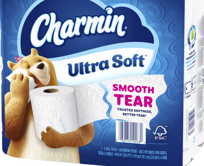 Charmin® Ultra Soft™ Toilet Paper — 24 Mega XL Rolls, Ultimate Softness & Value