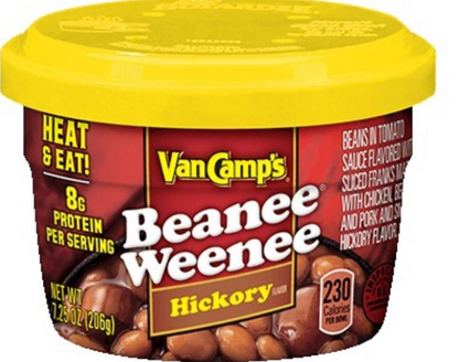 Van Camp’s Hickory Beanee Weenee — Sweet & Smoky Beans with Franks (7.5 oz)