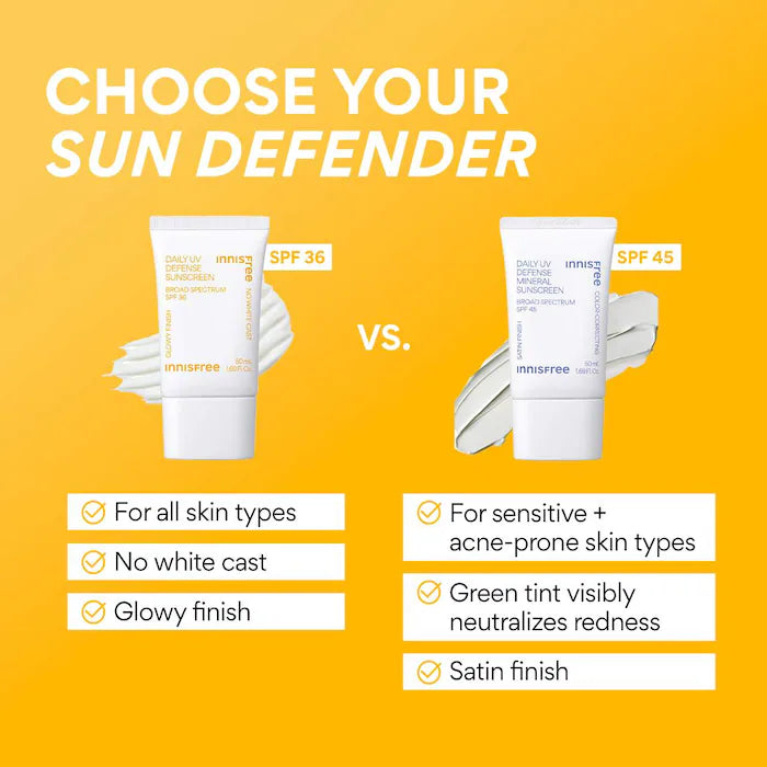 innisfree  Daily UV Defense Invisible Broad Spectrum SPF 36 Sunscreen