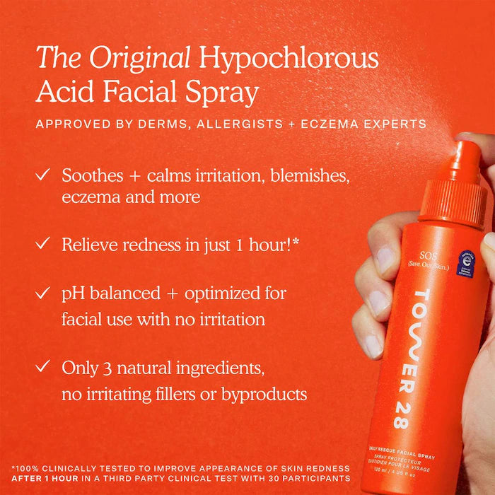 Tower 28 Beauty  SOS Daily Rescue Facial Spray with Hypochlorous Acid