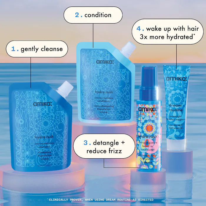 amika  Mini Hydro Rush Shampoo & Conditioner Set