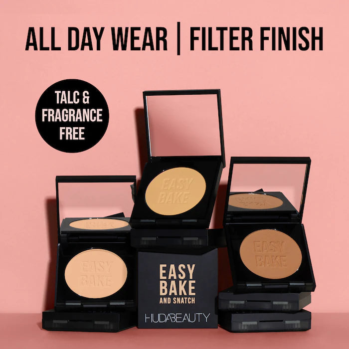 HUDA BEAUTY  Easy Bake and Snatch Pressed Talc-Free Brightening and Setting Powder