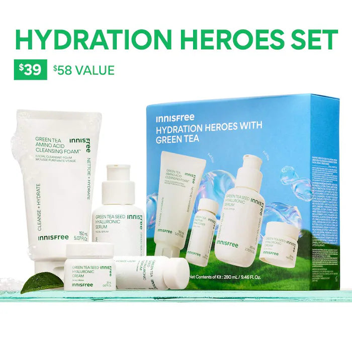 innisfree  Green Tea Hydration Heroes with Hyaluronic Acid