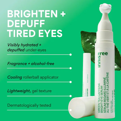 innisfree  Green Tea Caffeine Bright-Eye Serum with Niacinamide