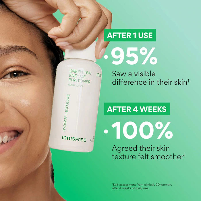 innisfree  Green Tea Enzyme 7% PHA Gentle Exfoliating Toner