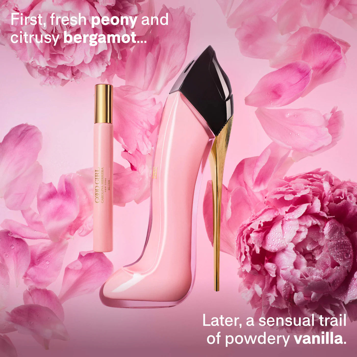 Carolina Herrera Good Girl Blush Body Mist — Floral Vanilla Scent, Lightweight & Refreshing