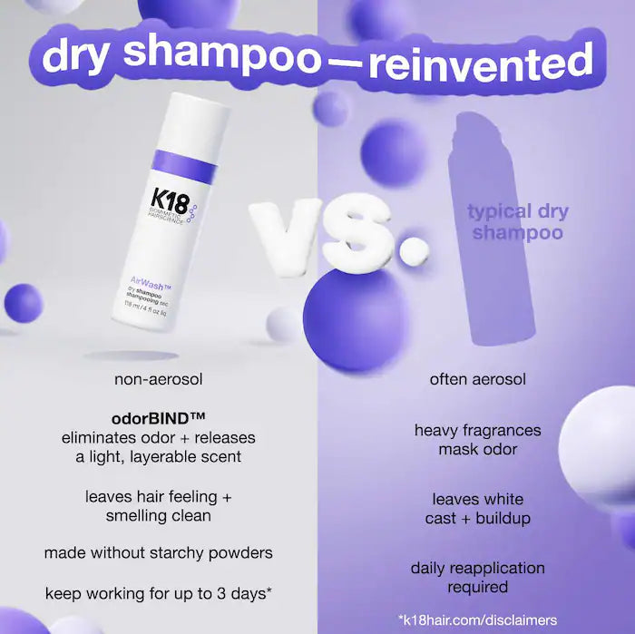 K18 Biomimetic Hairscience  AirWash™ Dry Shampoo